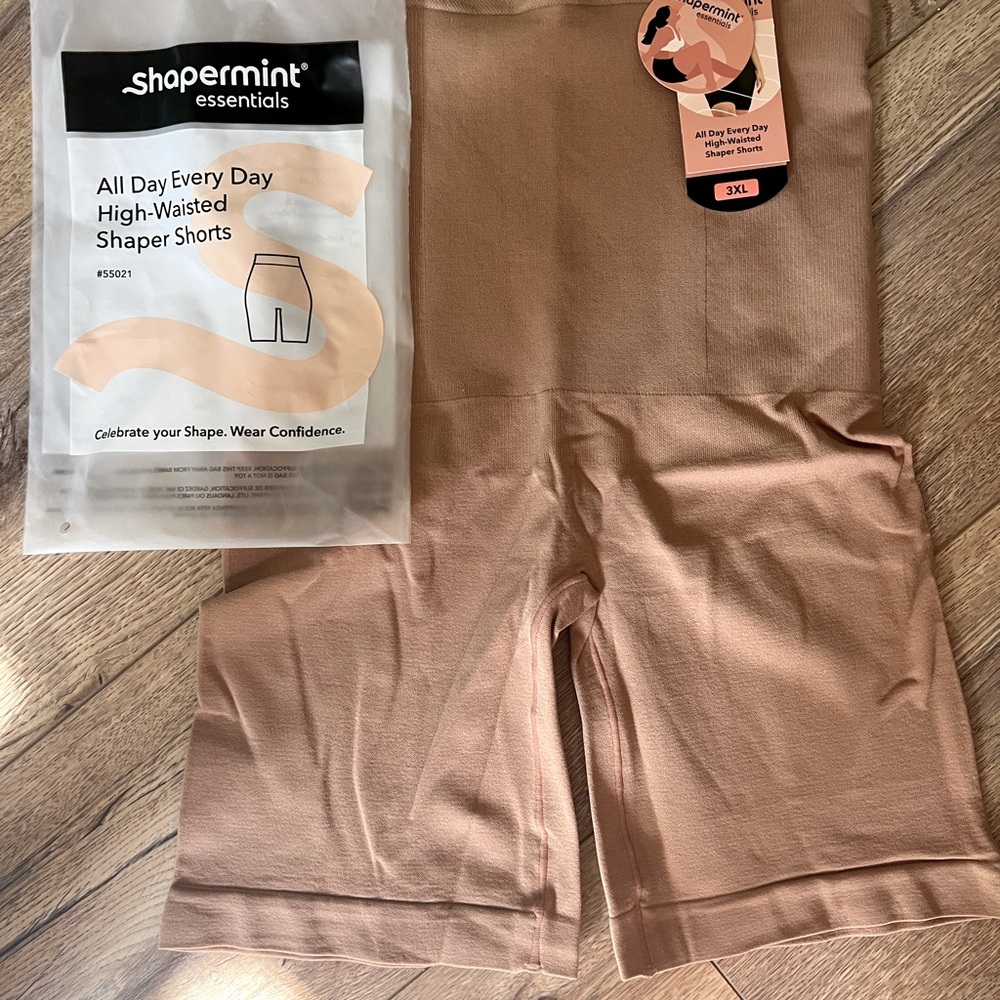 (3XL) BEIGE Shapermint High Waist Shaper Shorts